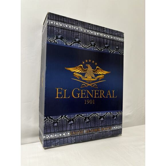 Stingray Stripe Print Pointed Toe Cowboy Boots by El General 1901 Mens Size 7.5 - Picture 13 of 14